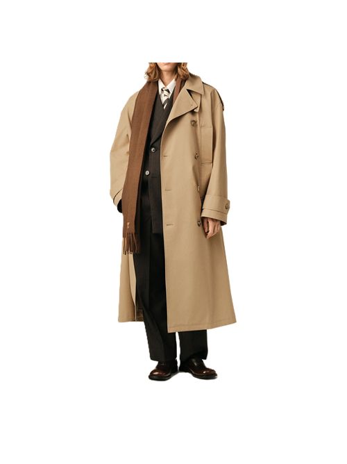 Trench coat in cotone beige Ami Paris | UCO934.CO0132A184 MASTICBEIGE
